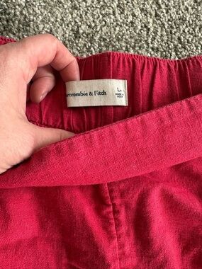 Abercrombie & Fitch Hot Pink Linen Skirt